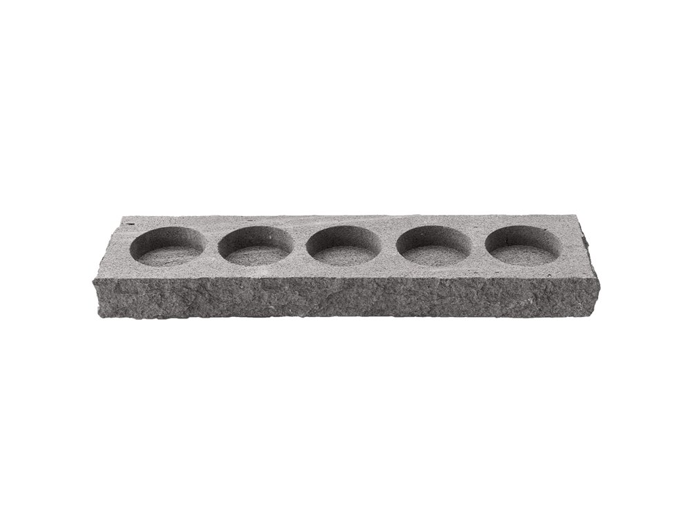 Spices Box 35x8.6cm H3.6cm 5 Compartments Raw Edges Lava Stone