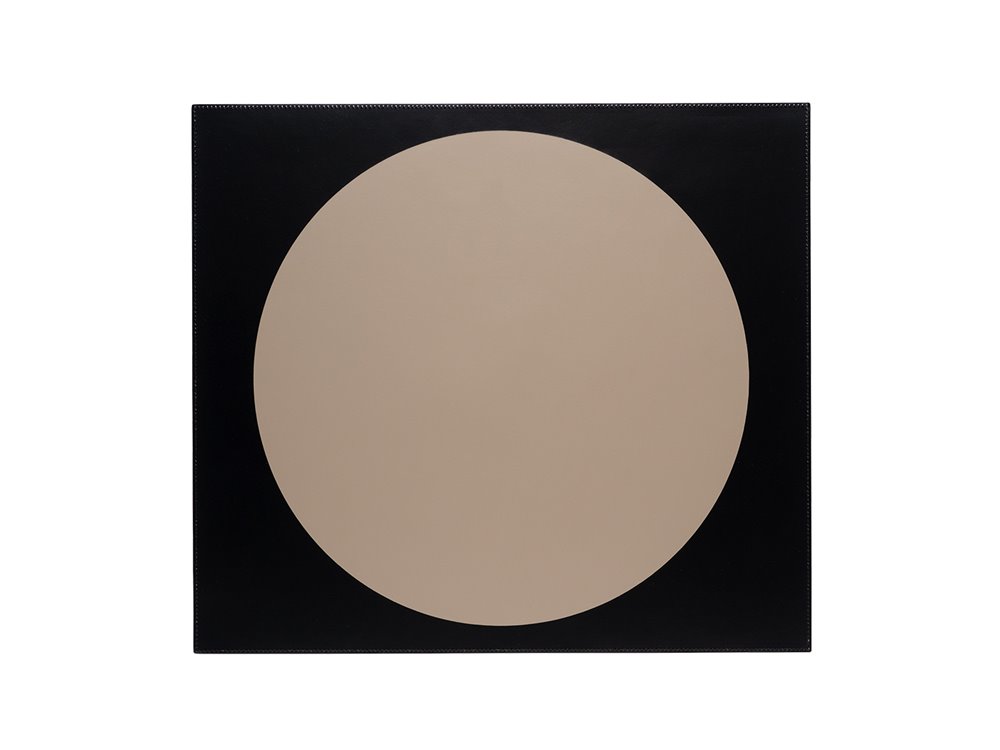 Set de table Eclipse cuir Taupe/Noir 45x40cm