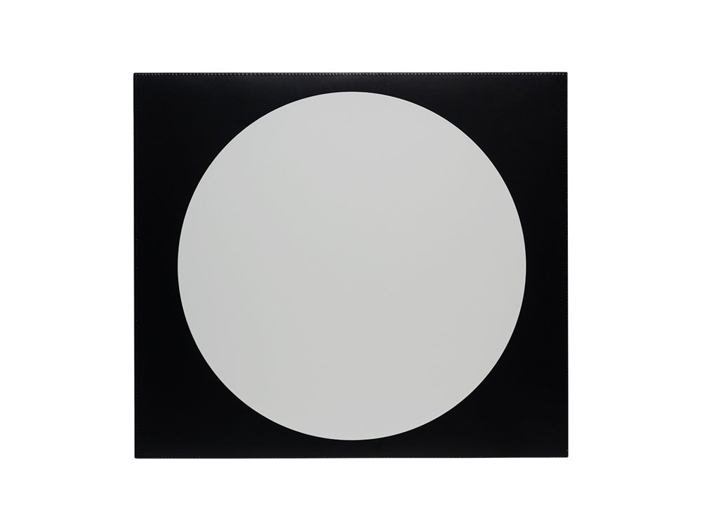 Set de table Eclipse cuir Gris clair/Noir 45x40cm