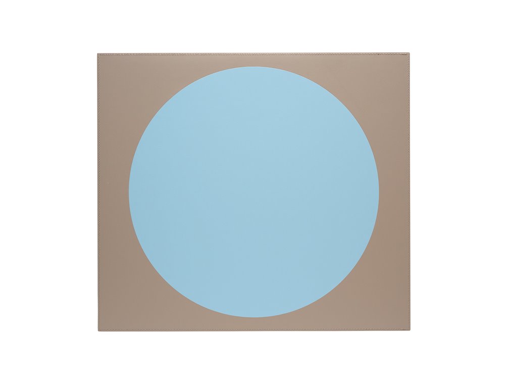 Set de table Eclipse cuir Bleu/Taupe 45x40cm