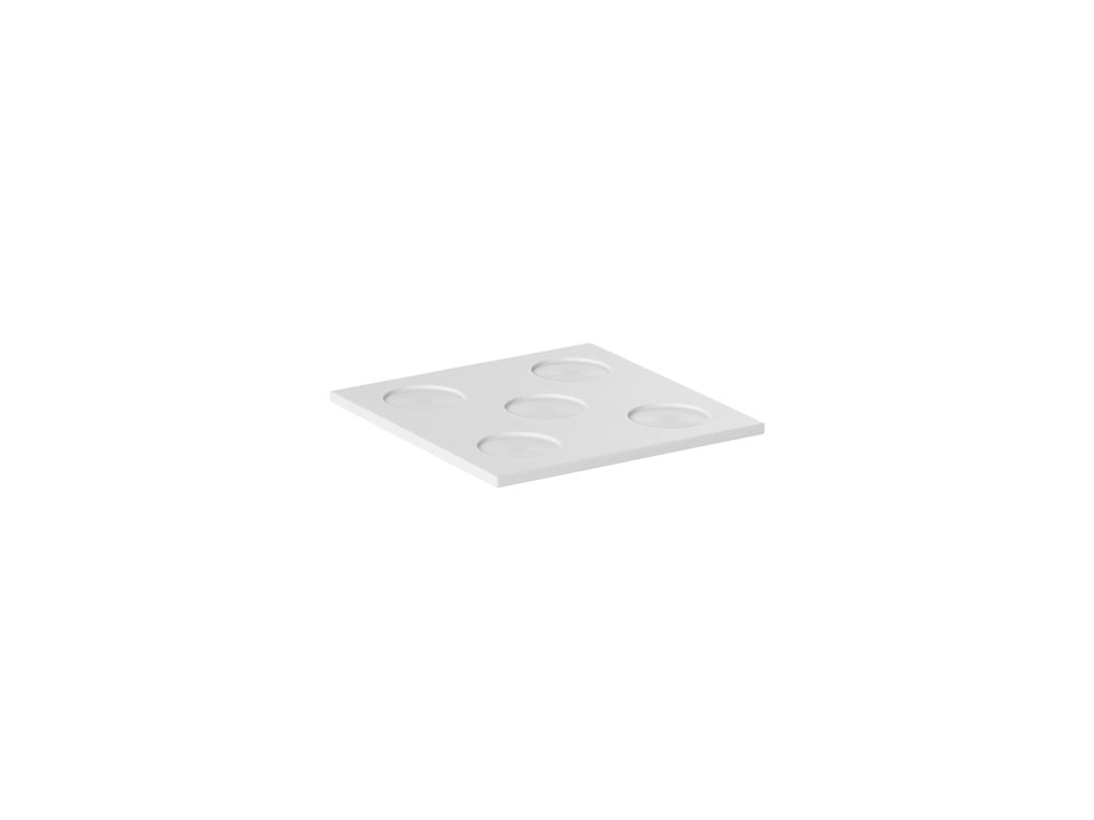 Evolution Tray 5 Compartments 16x16x.06 cm White Solid Surface