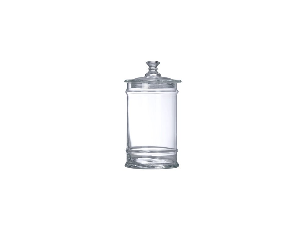 Glass Jar With Lid D11.5cm H24cm